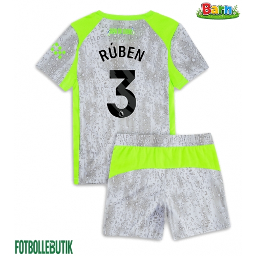 Manchester City Ruben Dias #3 Tredjeställ Barn 2025-26 Kortärmad (+ Korta byxor)